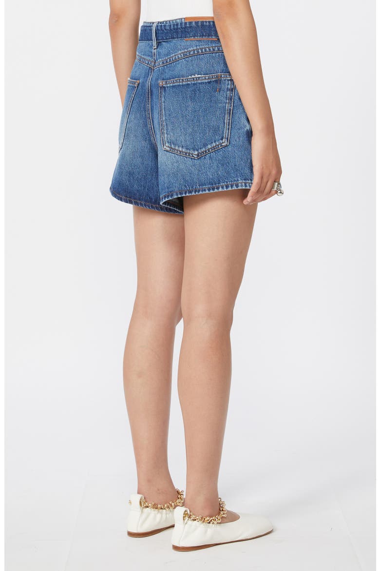 Fiesta High Waist Belted Denim Shorts, Alternate, color, MIDNIGHT BLUE