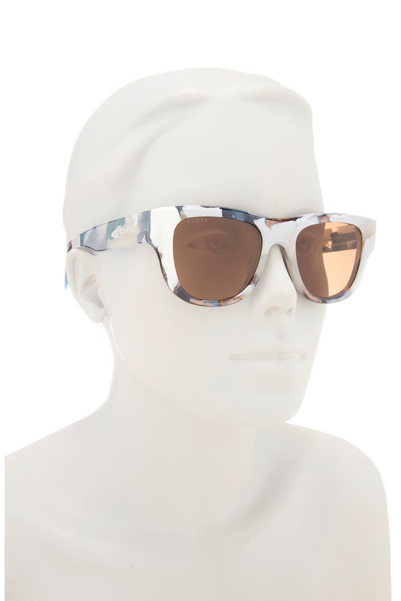 51mm Square Sunglasses, Alternate, color, GREY GREY BROWN