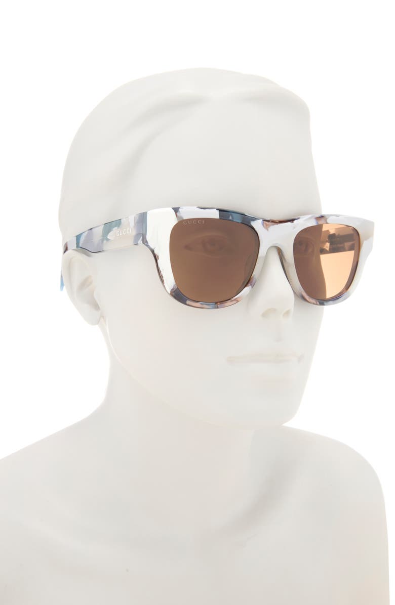 Gucci 51mm Square Sunglasses, Alternate, color, Grey Grey Brown