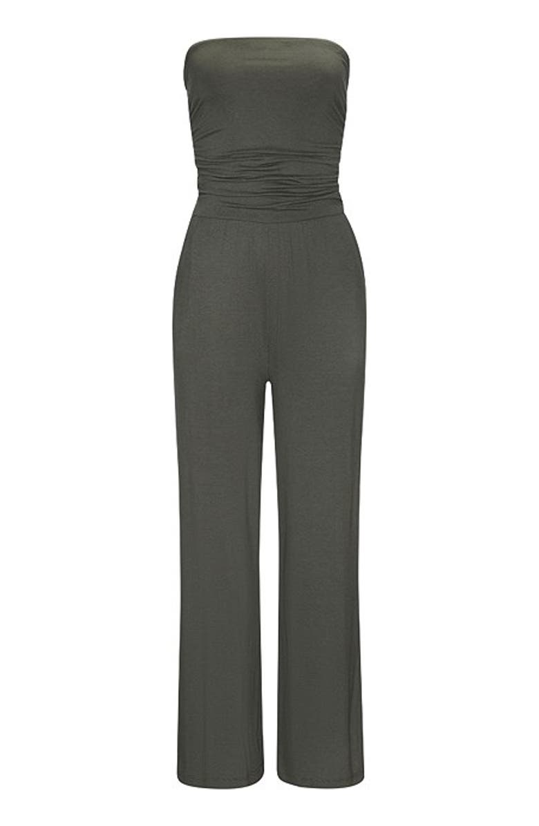 LASCANA Women's Strapless Jumpsuit, Alternate, color, Olive