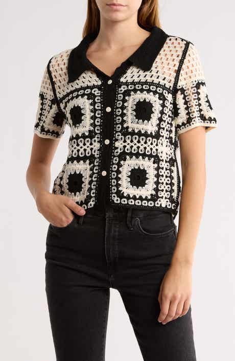 INTERNATIONAL DESIGNER Short Sleeve Cardigan
