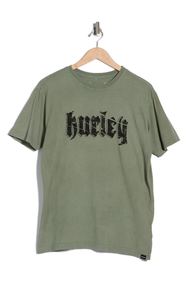 Hurley Shattered Pigment Dyed T-Shirt, Alternate, color, Illusion Green