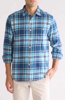 Tommy Bahama Frozen Lake Plaid Button-Up Shirt