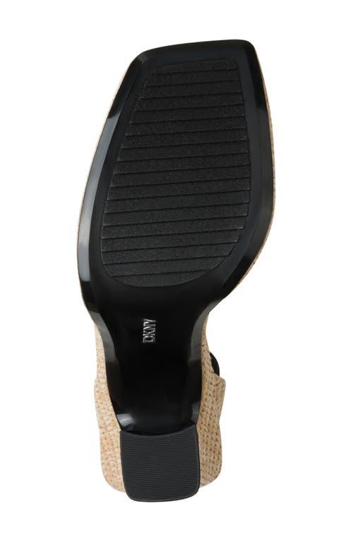 Dkny Linda Ankle Strap Platform Sandal In Natural/black