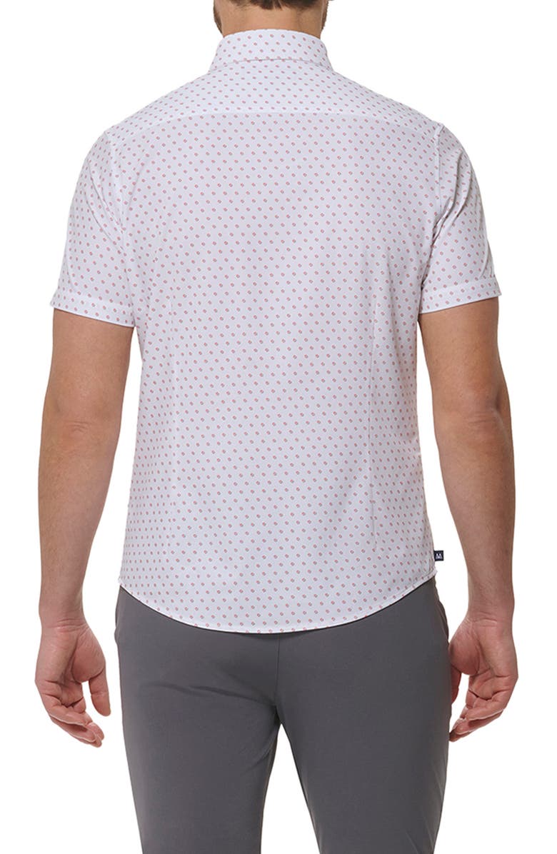 Mizzen+Main Leeward Neat Stretch Performance Short Sleeve Button-Up Shirt, Alternate, color, 