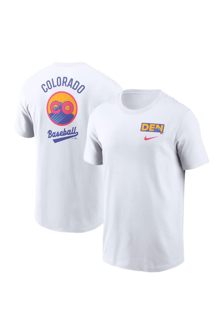 Men's Nike  White Colorado Rockies 2025 City Connect Graphic T-Shirt, Main, color, White