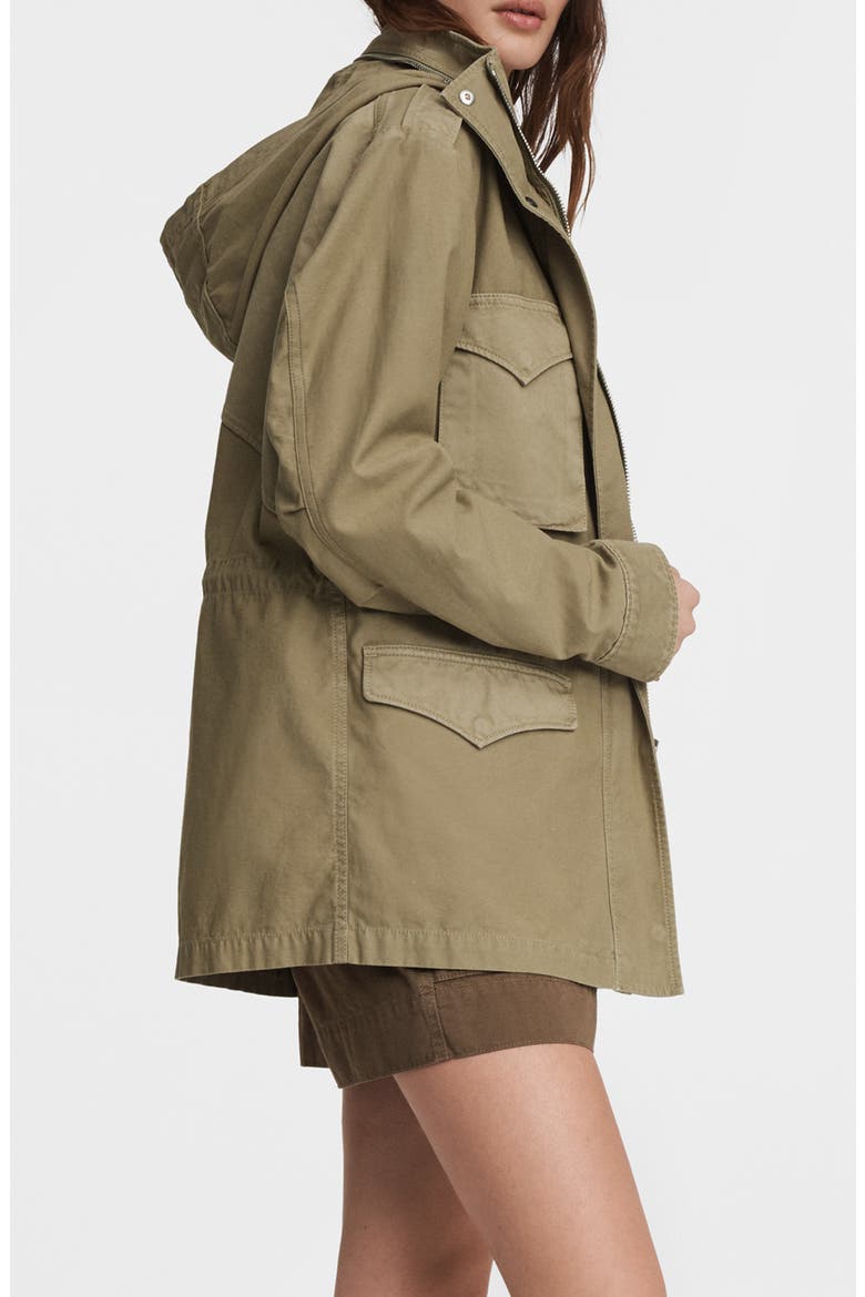 Women's Field M65 Hooded Jacket, Alternate, color, GRNMOSS