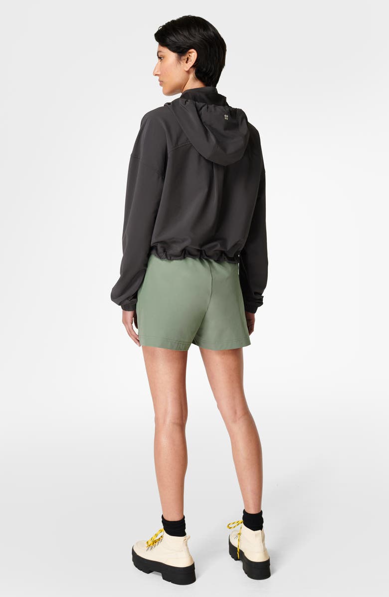 Sweaty Betty Crop Woven Track Jacket with Removable Hood, Alternate, color, 