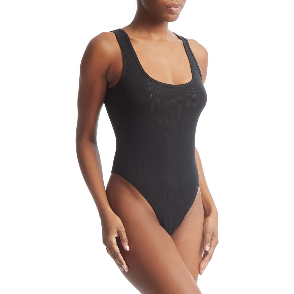 HANKY PANKY HANKY PANKY MELLOWLUXE™ SQUARE NECK THONG BODYSUIT