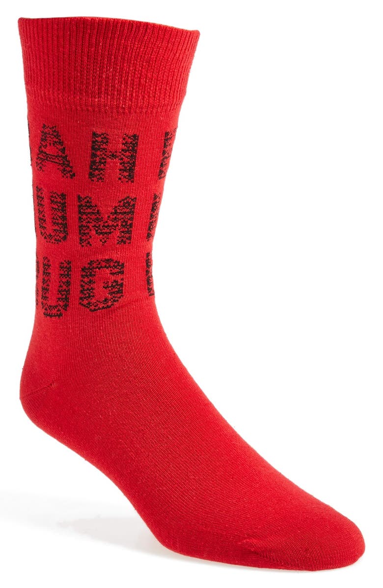 Topman 'Bah Humbug' Christmas Socks, Alternate, color,