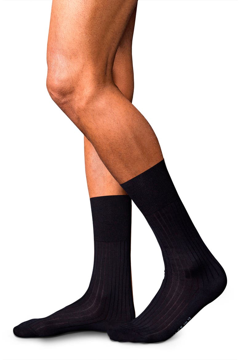 No. 13 Egyptian Cotton Blend Dress Socks, Main, color, DARK NAVY