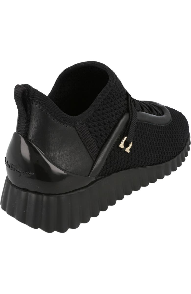 FERRAGAMO Gancini Low Top Sneaker, Alternate, color, Black