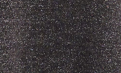 Karen Kane Metallic Sparkle Asymmetric Hem Top In Black With Silver