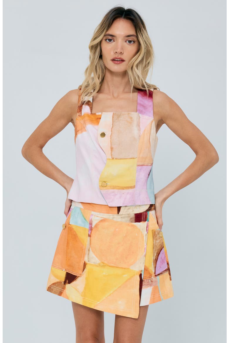 Yesika Sleeveless Top, Alternate, color, YELLOW MULTI