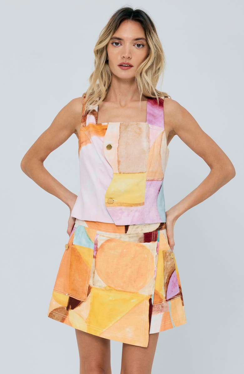 CIEBON Yesika Sleeveless Top, Alternate, color, Yellow Multi