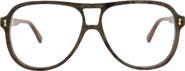Gucci Novelty 57mm Aviator Optical Glasses