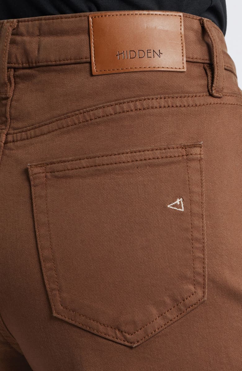 HIDDEN JEANS High Waist Wide Leg Jeans, Alternate, color, Brown