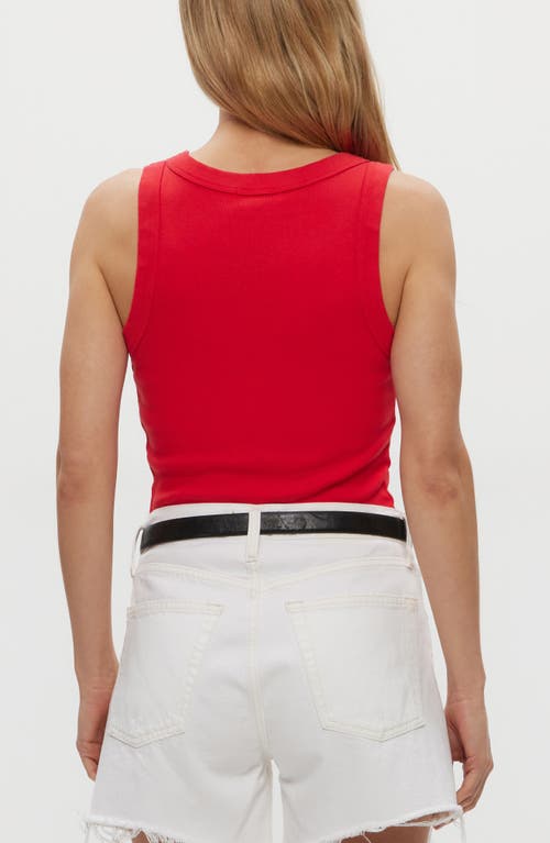 Michael Stars Paloma Cotton Tank Top In Red