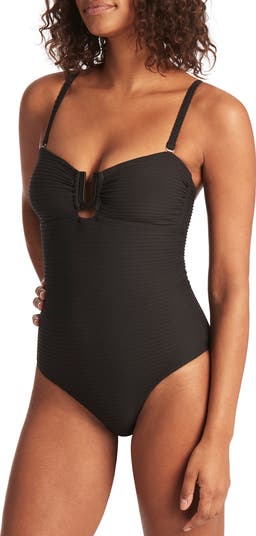U-Bar Bandeau One-Piece Swimsuit
