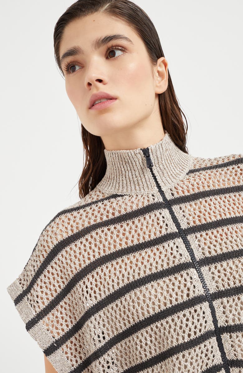 Brunello Cucinelli Dazzling Net cardigan, Alternate, color, 