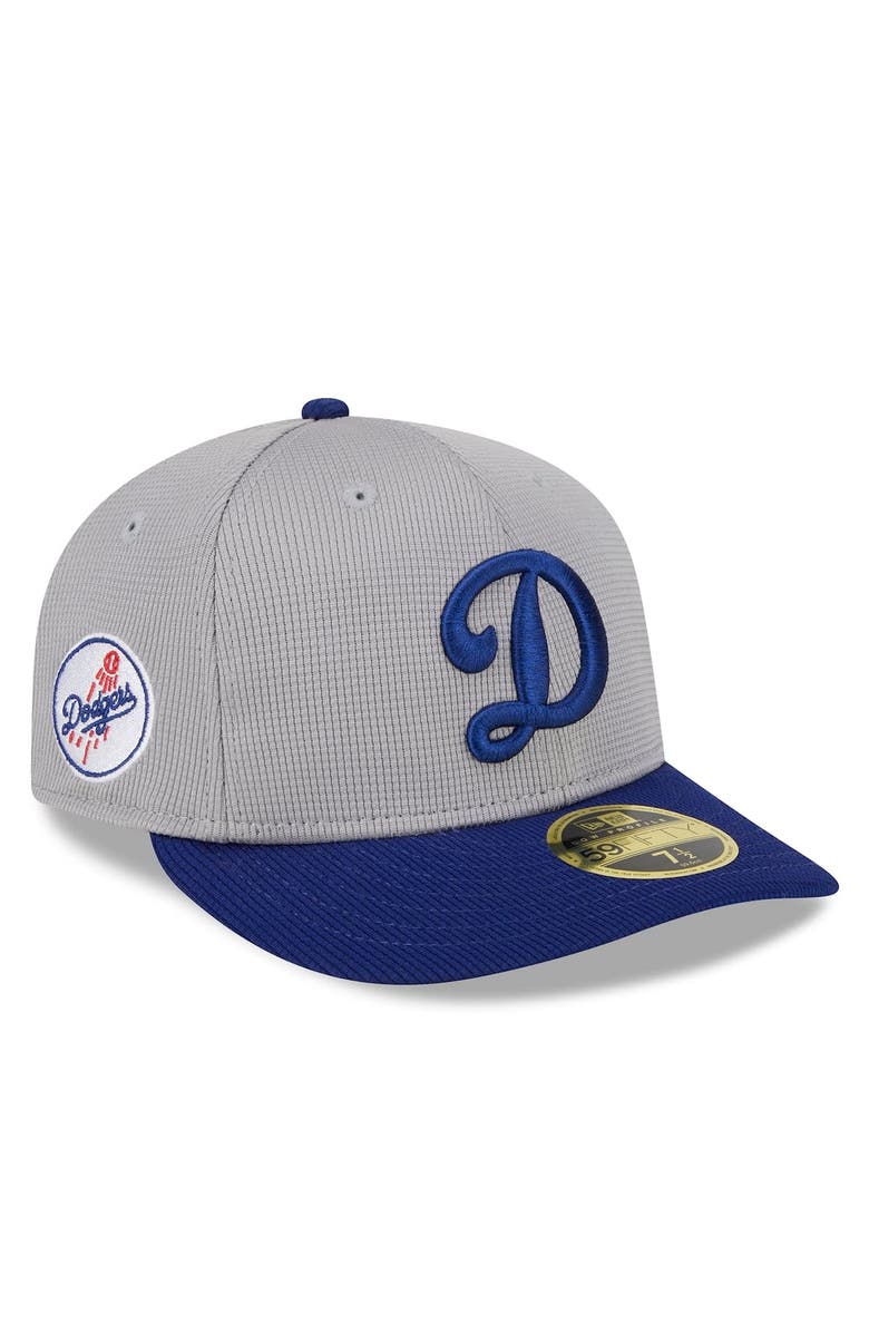 New Era Men's New Era  Gray Los Angeles Dodgers 2024 Batting Practice Low Profile 59FIFTY Fitted Hat, Alternate, color, 