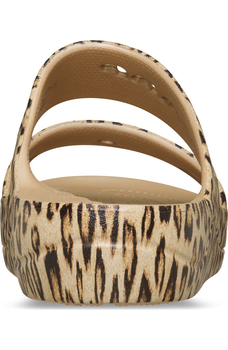 CROCS Baya Animal Platform Slide Sandal, Alternate, color, Leopard Gold