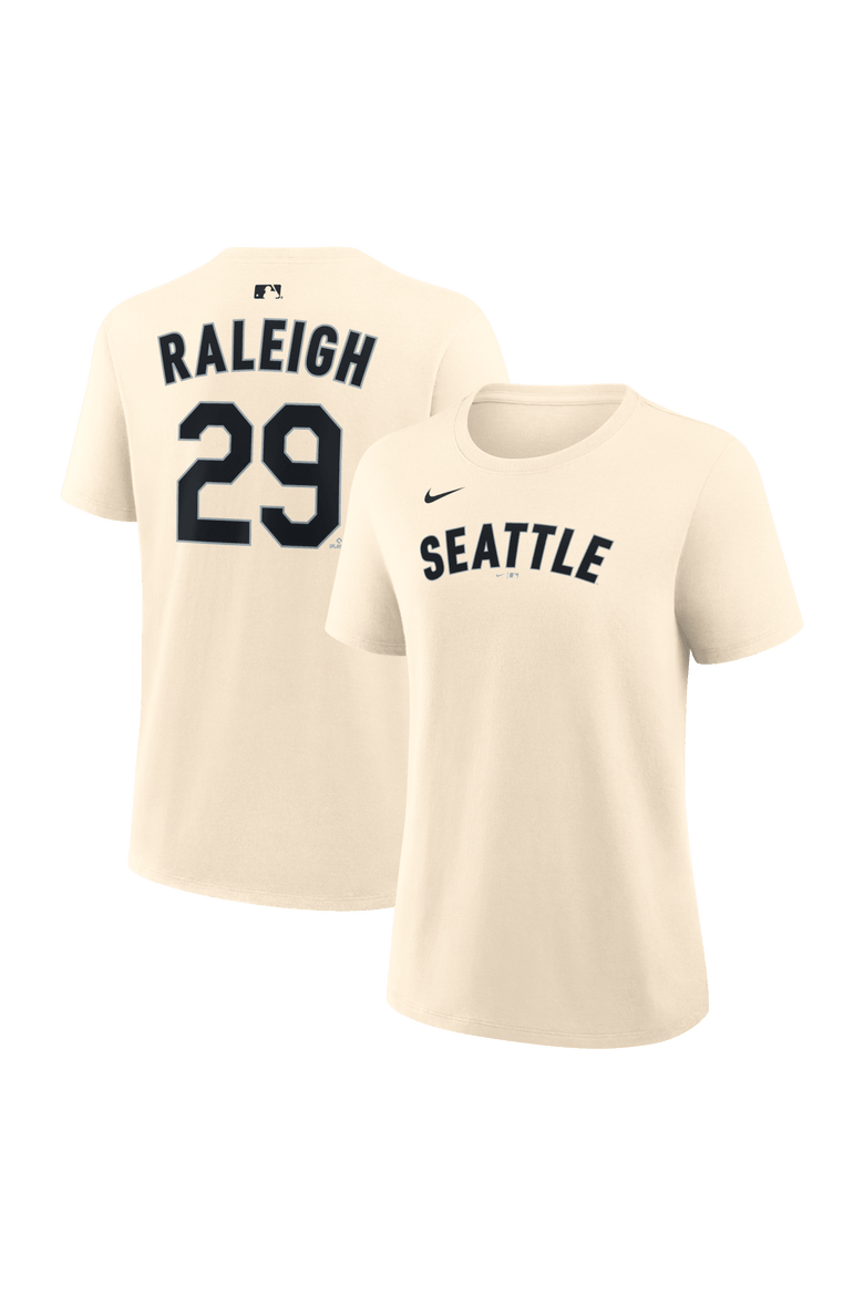 Women's Nike Cal Raleigh Natural Seattle Mariners Name & Number T-Shirt, Main, color, Natural