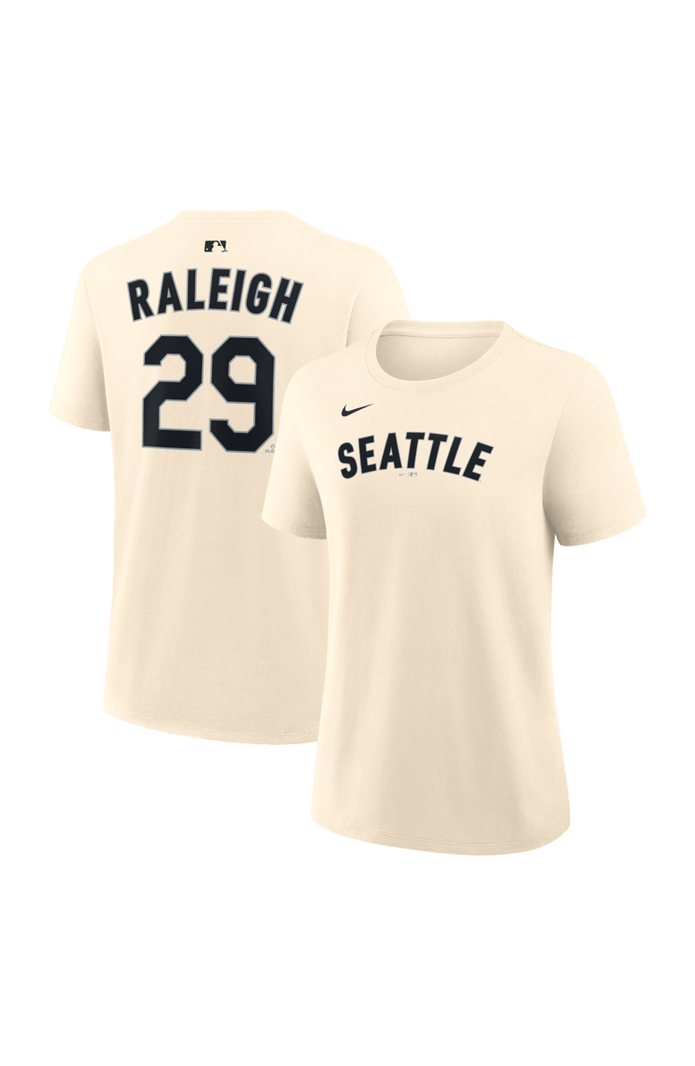 Nike Women's Nike Cal Raleigh Natural Seattle Mariners Name & Number T-Shirt, Main, color, Natural