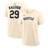 Nike Women's Nike Cal Raleigh Natural Seattle Mariners Name & Number T-Shirt