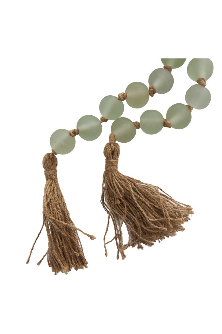 Bohemian Glass Beaded Tassel Garland, Alternate, color, GREEN