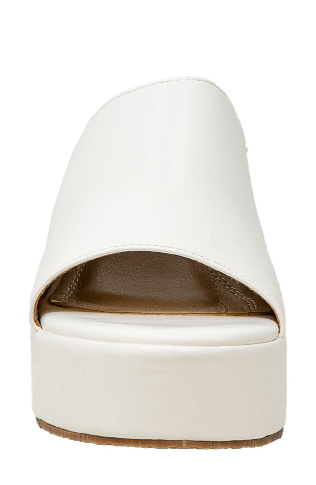 Nelly Platform Slide Sandal, Alternate, color, WHITE PU