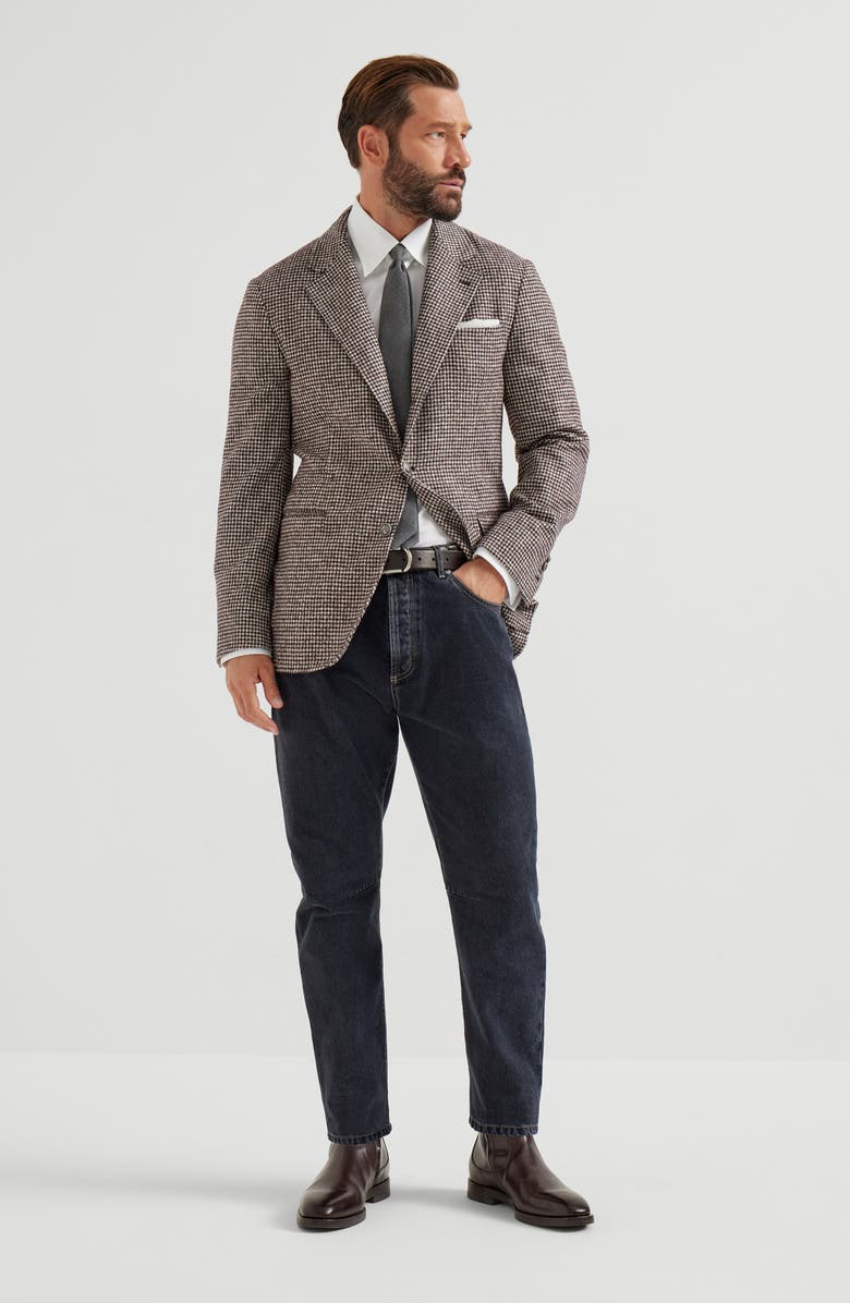 Brunello Cucinelli Leisure fit five-pocket trousers, Alternate, color, Dark Grey