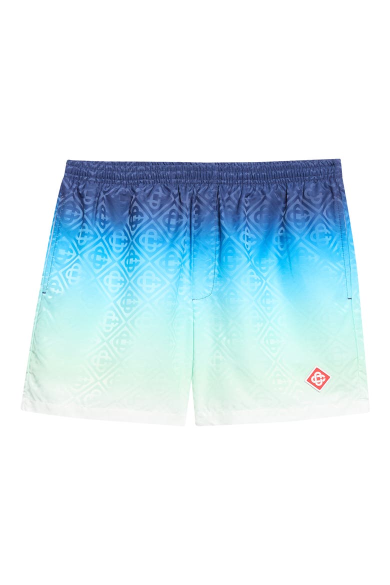 Gradient Monogram Swim Trunks, Alternate, color, MONOGRAM SWIM