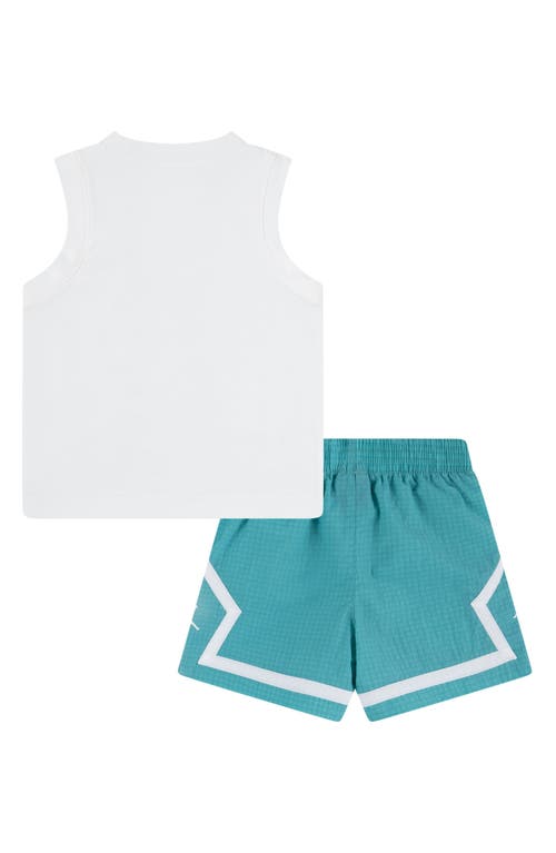 Shop Jordan Kids' Jdb Jumpman Poolside Graphic Tank & Shorts Set In Washed Teal