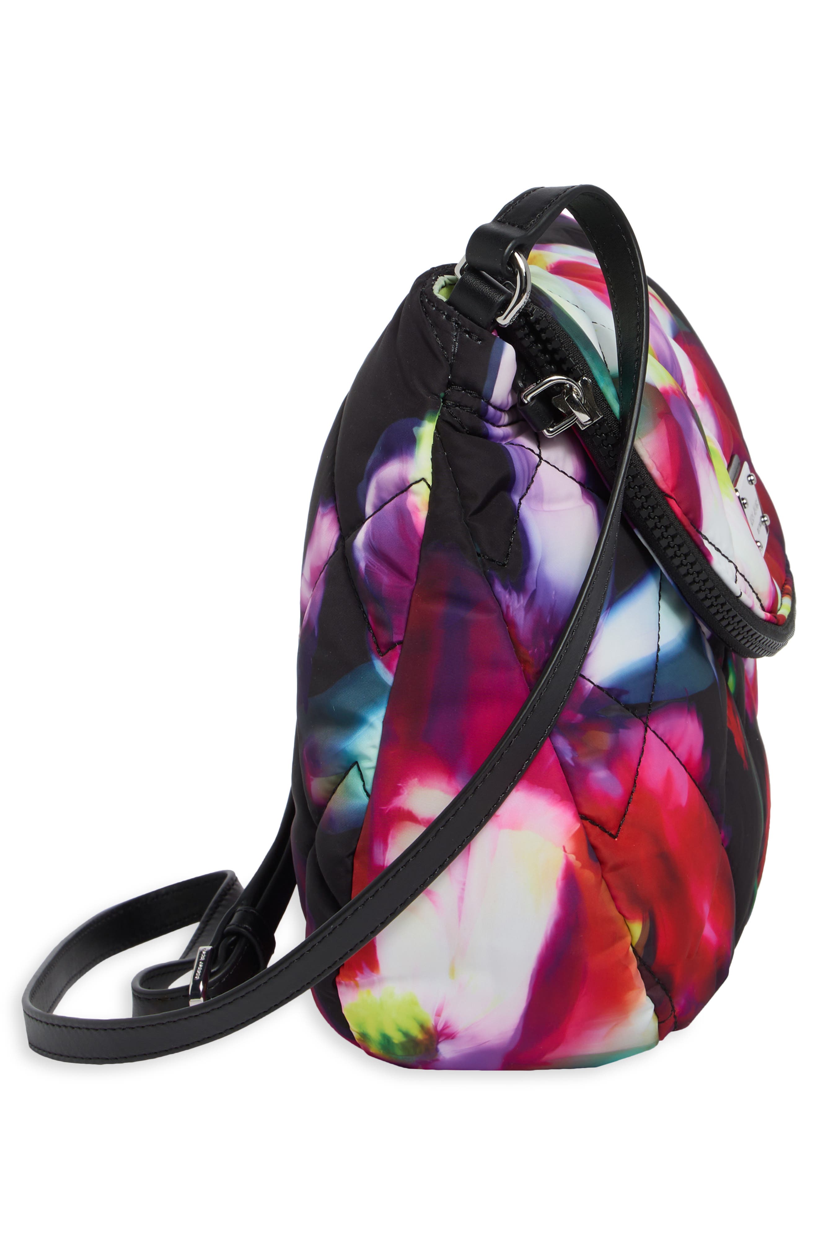 The Quilted Messenger Bag Crossbody, Alternate, color, BLACK MULTI