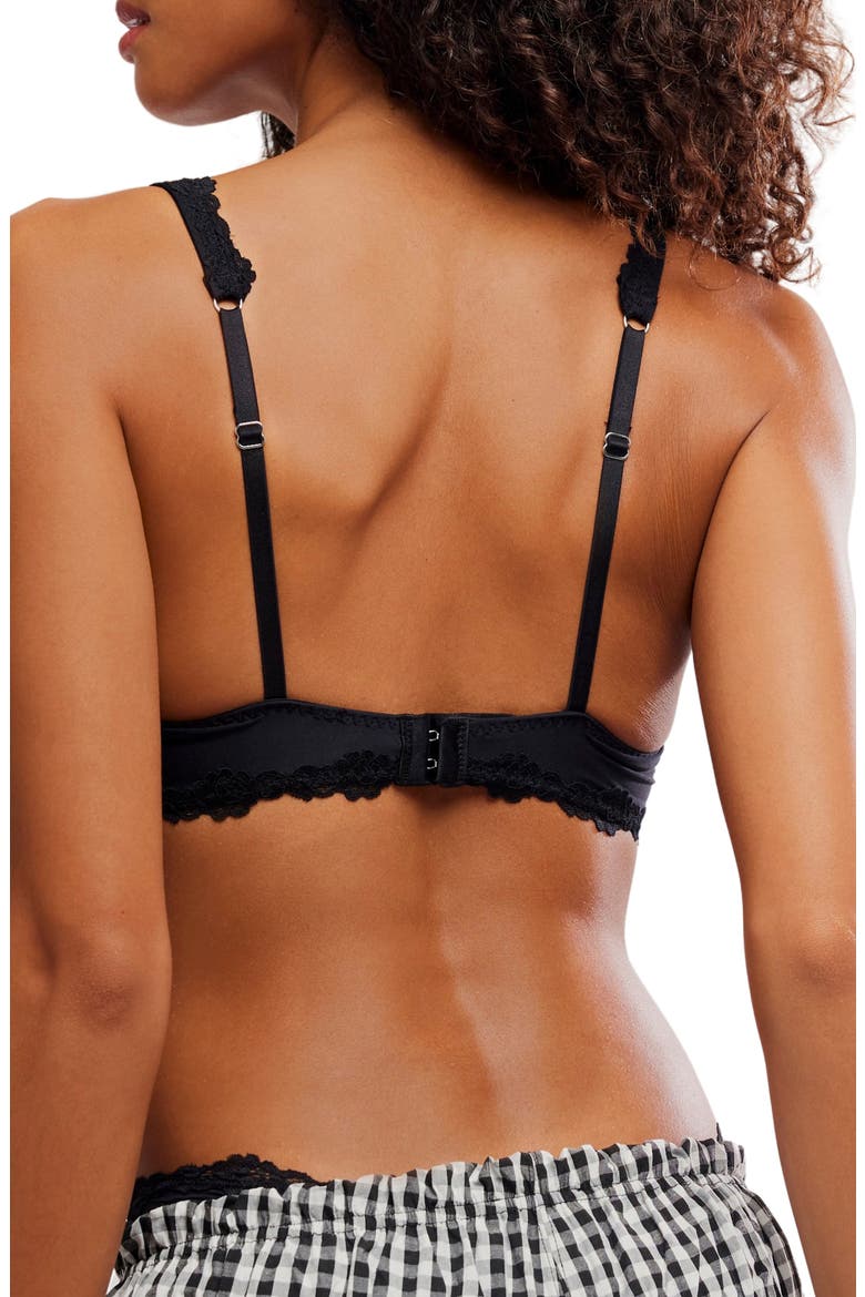 Charlie Plunge Underwire Bra, Alternate, color, BLACK
