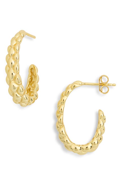 Pinecone Hoop Earrings