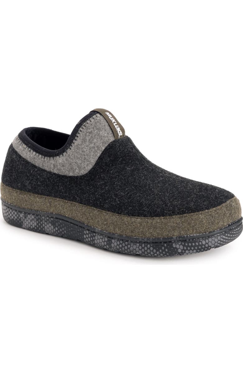 MUK LUKS Bennett Full Foot Slip on Slipper, Main, color, Black