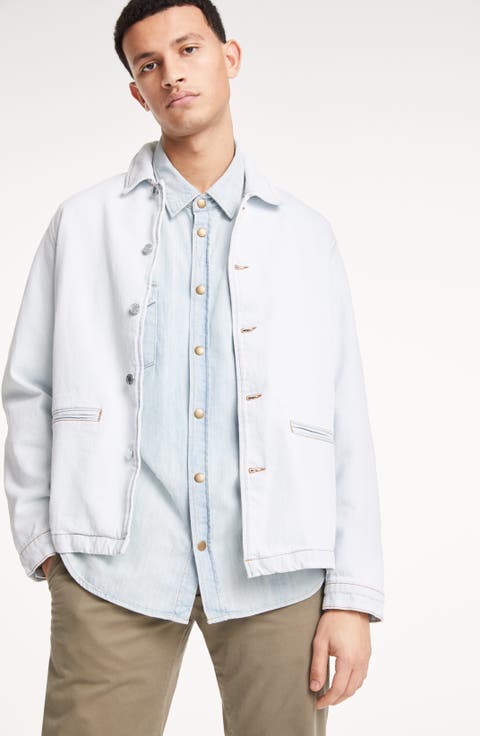 Distressed Denim Slim Fit Western Shirt