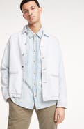 Billy Reid Distressed Denim Slim Fit Western Shirt