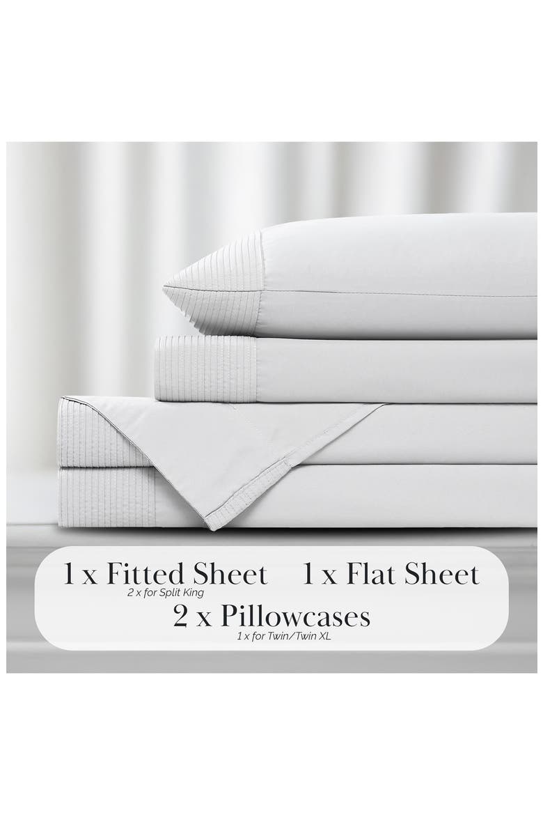 Premium Collection Pleated Extra Deep Pocket Sheet Set, Alternate, color, BRIGHT WHITE
