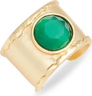 Karine Sultan Hand-Edge Glass Open Ring