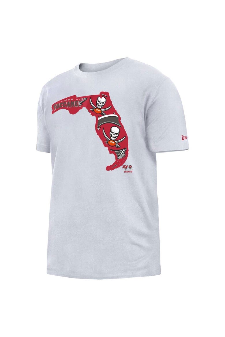 Men's New Era White Tampa Bay Buccaneers Gameday State T-Shirt, Alternate, color, White