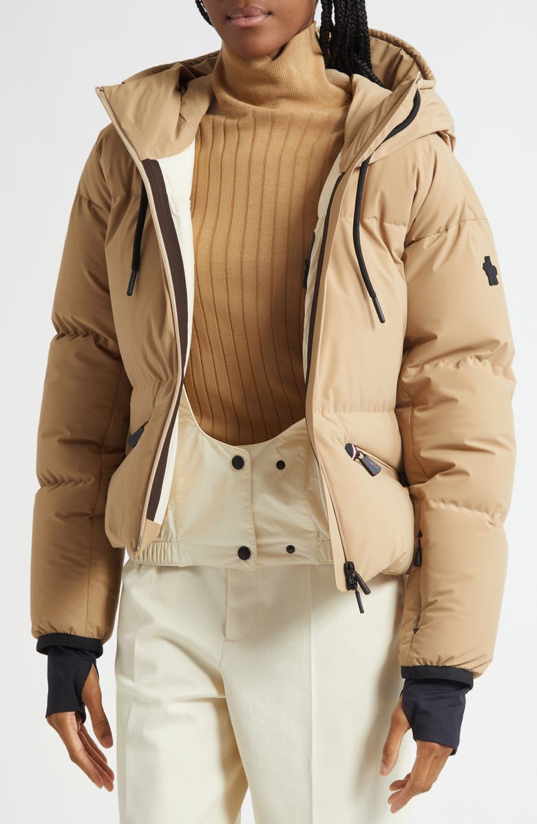 Moncler Grenoble Allesaz Hooded Down Puffer Jacket, Alternate, color, Neutral