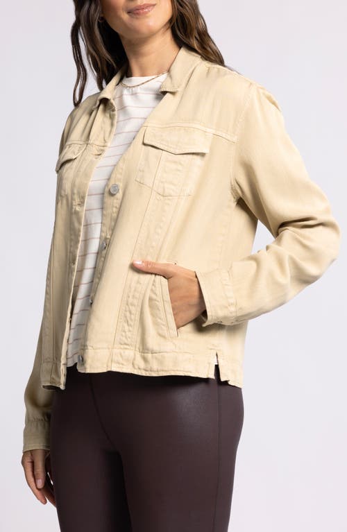 Thread & Supply Jackie Denim Trucker Jacket In Brown