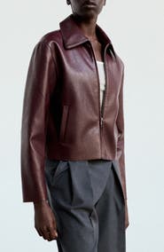 MANGO Sabina Faux Leather Jacket
