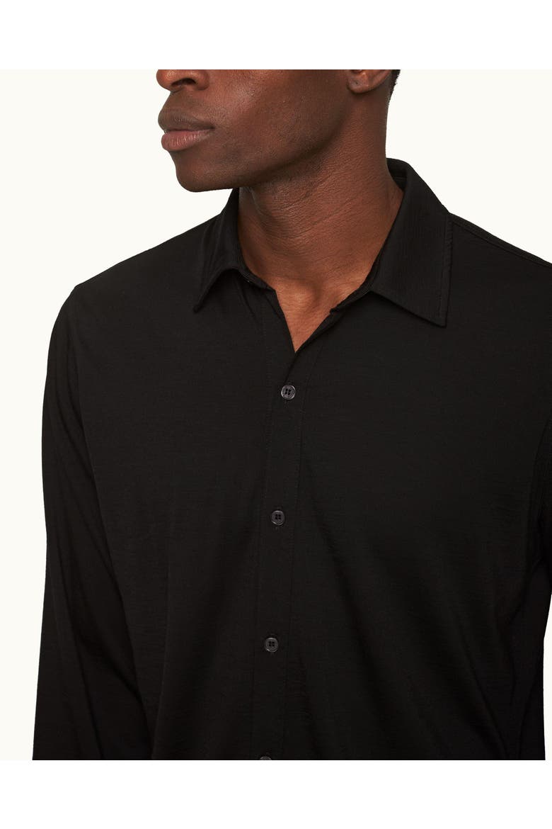 Giles Merino Tailored-Fit Shirt, Alternate, color, Black
