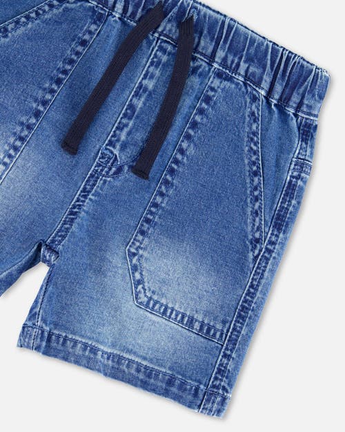 Deux Par Deux Baby Boy's Denim Short Dark Denim Blue In Dark Denim Blue