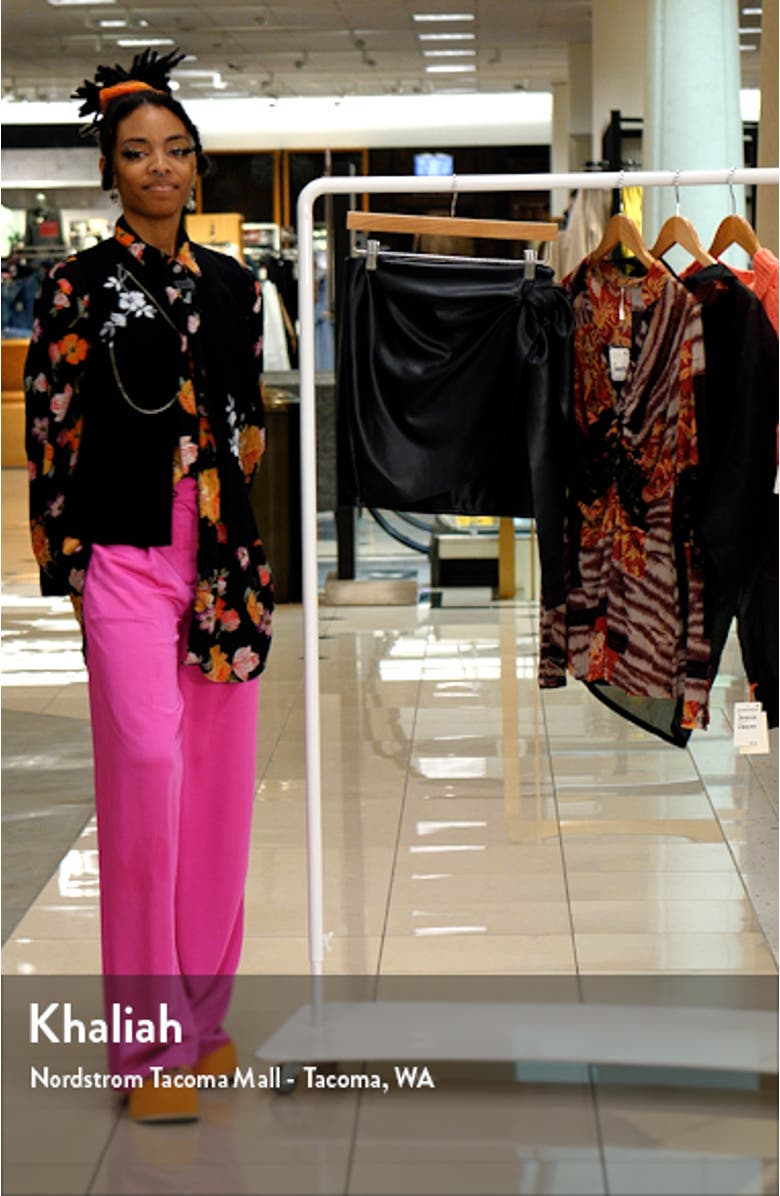 Bella Coated Faux Wrap Miniskirt, sales video thumbnail