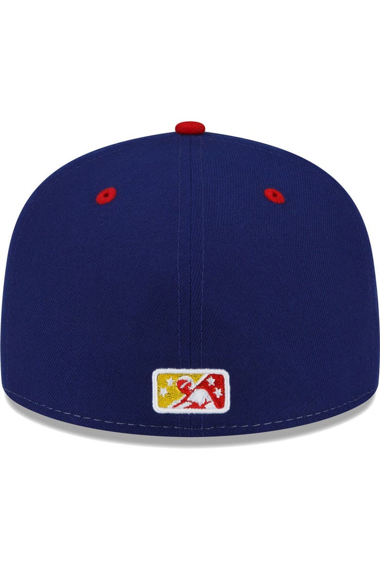 Men's New Era White/Red Durham Bulls Copa De La Diversion 59FIFTY Fitted Hat, Alternate, color, White